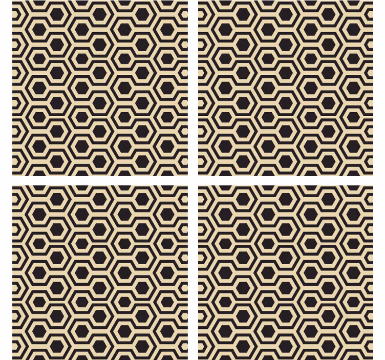 Portavasos diseño de patrón de panal - TenVinilo