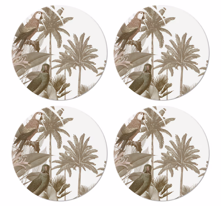 Posavasos vintage Fauna tropical de la vendimia - TenVinilo