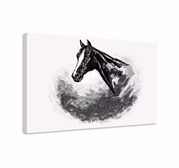 Cuadro caballos caballos en grafito - TenVinilo