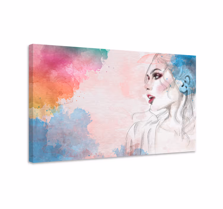 Cuadro de arte figura mujer difuminada - TenVinilo