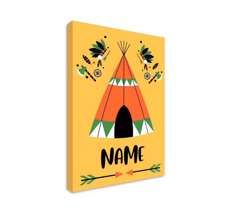 Cuadro con nombre Tipi personalizado - TenVinilo
