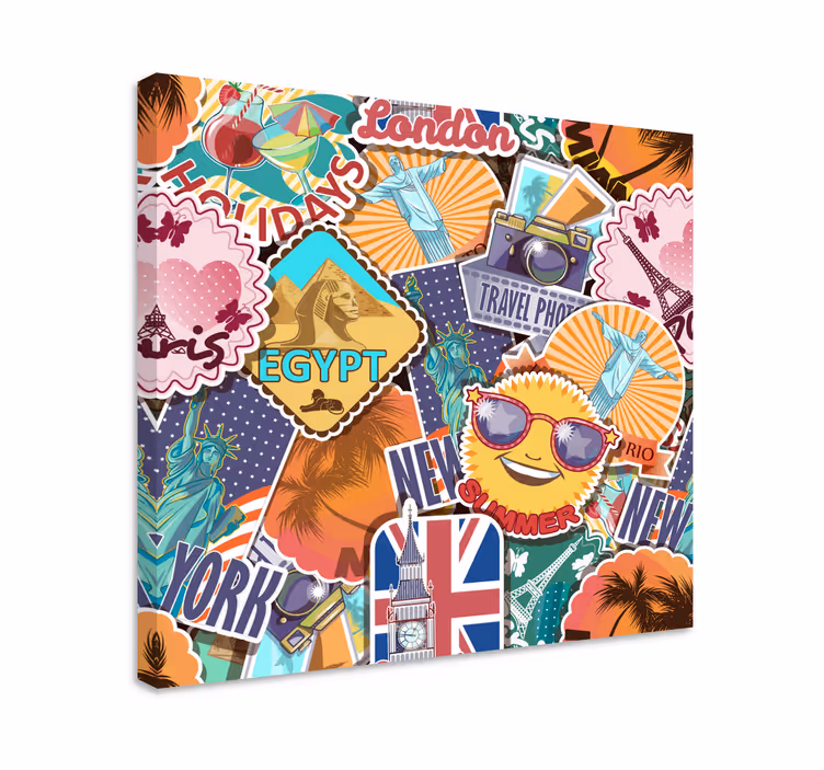 Cuadro vintage Diseño de viajes canva - TenVinilo