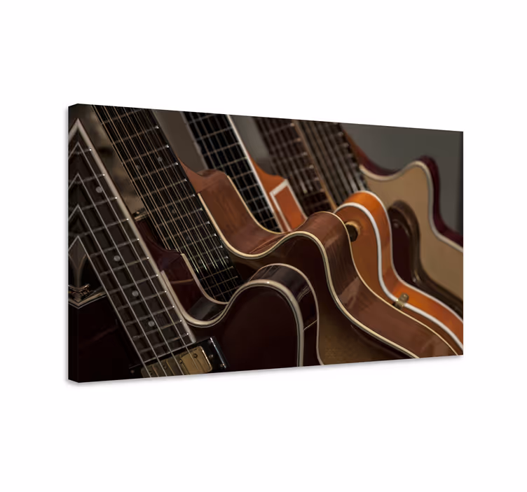 Cuadro musical guitarras en fila - TenVinilo