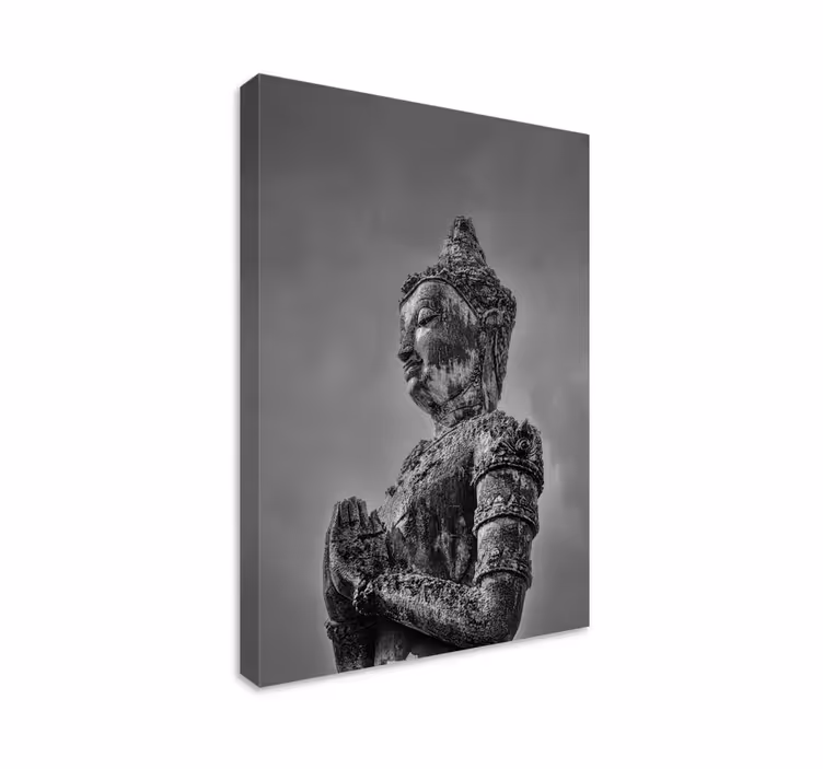Cuadros buda con fondo gris - TenVinilo