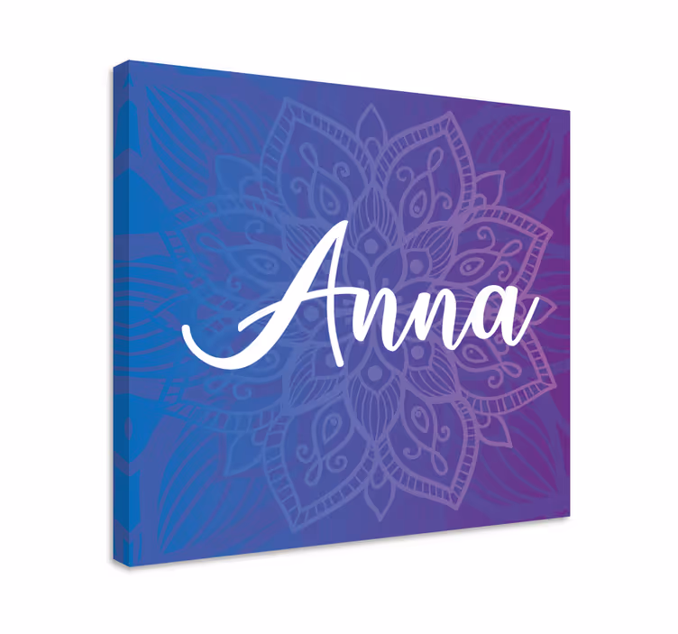 Cuadro mandala morado con nombre - TenVinilo