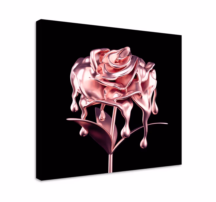 Cuadro de flores Derritiendo flor 3d - TenVinilo