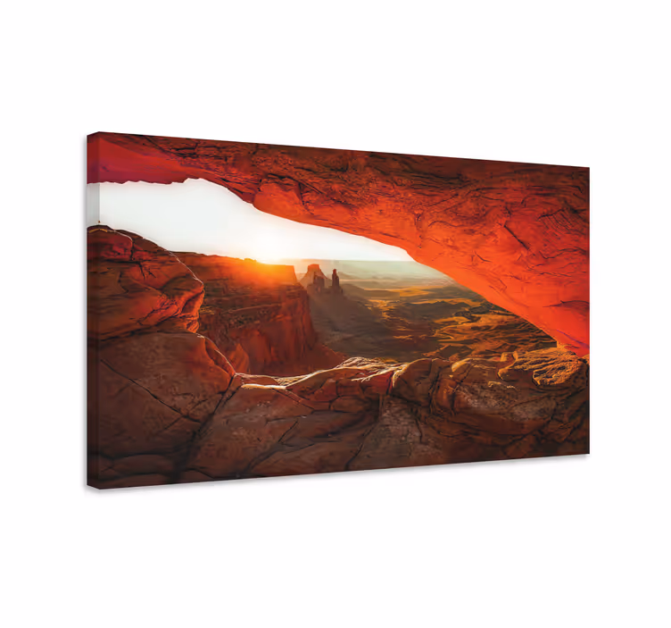 Cuadro paisajes vista de un atardecer impresionante - TenVinilo