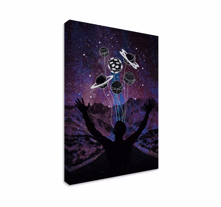 Cuadro arte el universo en tus manos - TenVinilo