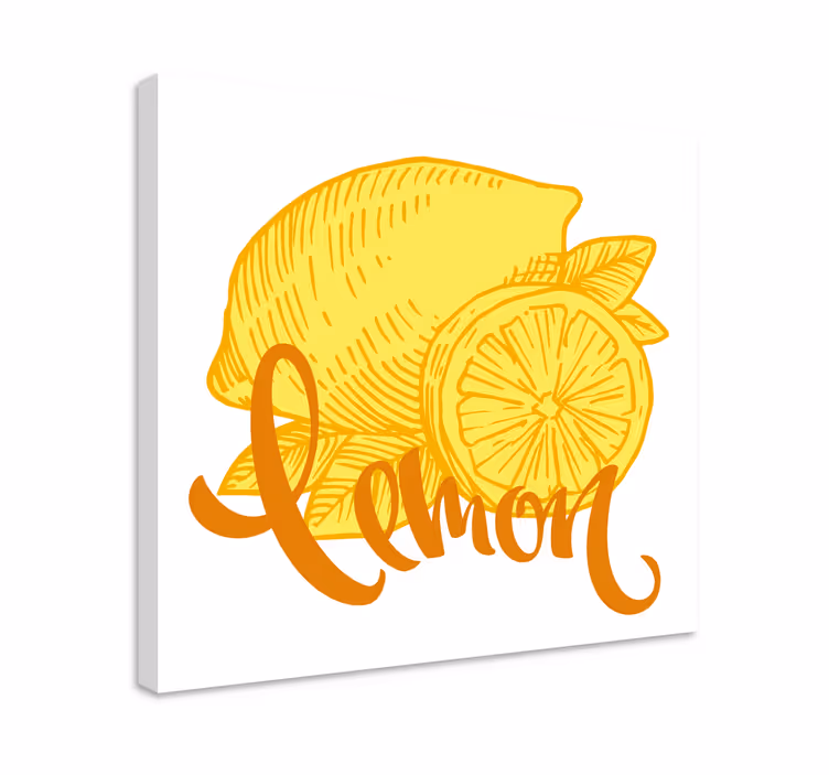 Cuadro arte de limones amarillos - TenVinilo