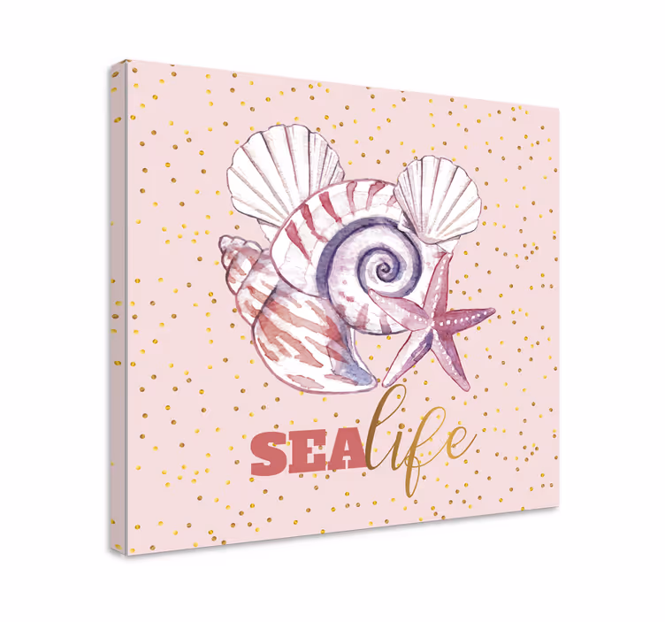 Cuadro de marineros con concha y estrella de mar - TenVinilo