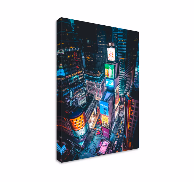 Cuadro ciudades Time square nueva york - TenVinilo