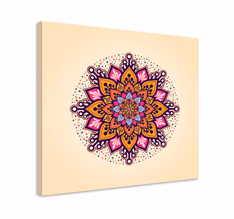 Cuadro mandala Arcoiris beige - TenVinilo