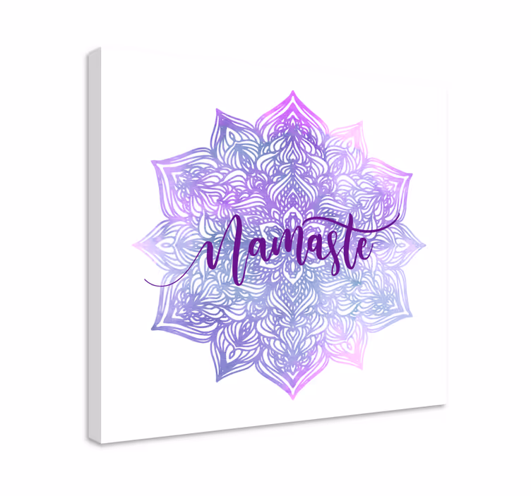 Cuadro mandala Mandala púrpura namaste - TenVinilo
