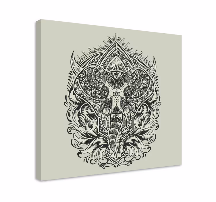 Cuadro mandala Elefante - TenVinilo