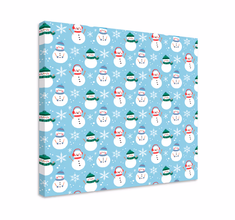 Cuadro de navidad Muñecos de nieve - TenVinilo