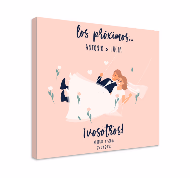 Cuadro frase anuncio de boda romántica - TenVinilo