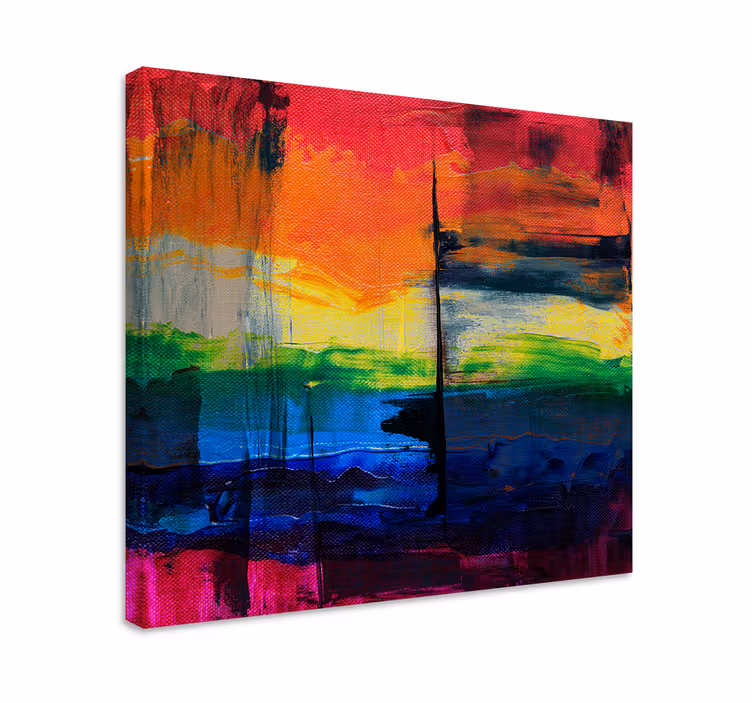 Cuadro geométrico Rayas pintadas - TenVinilo