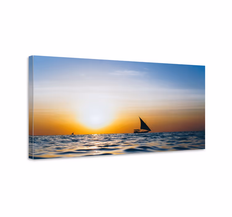 Cuadro paisajes navegando al atardecer - TenVinilo