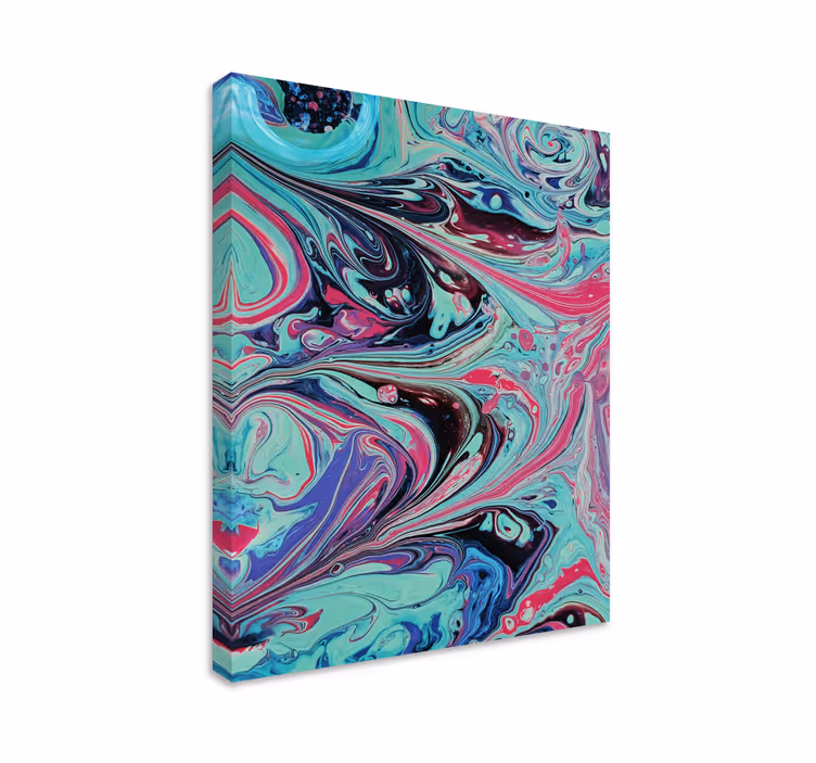 Cuadro abstracto remolinos de arte fluido - TenVinilo