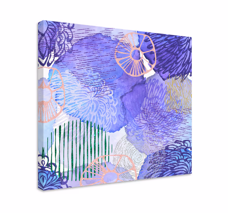 Cuadro en arte Salpicaduras de flores - TenVinilo