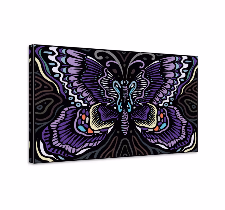 Cuadro mariposas Púrpura detallado - TenVinilo