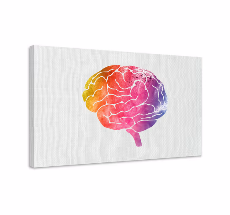 Cuadro frase arte colorido del cerebro - TenVinilo
