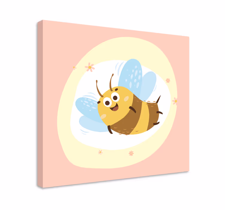 Pintura habitación bebé Dibujos animados lindo abeja ojos grandes - TenVinilo
