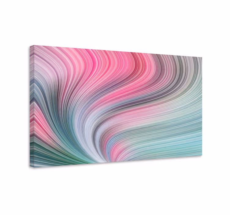 Cuadro moderno Rayas diagonales artísticas multicolores - TenVinilo
