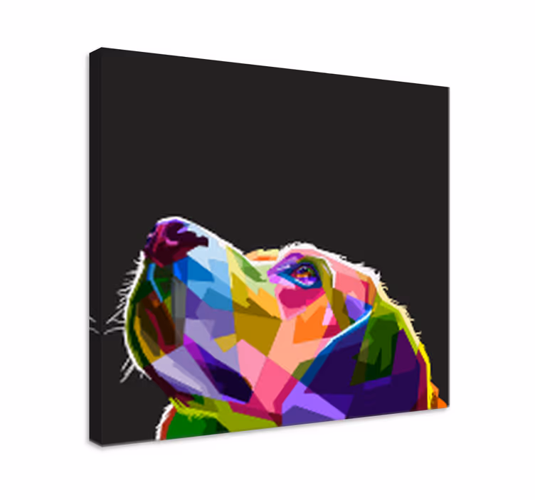 Cuadro perro Perro arcoiris - TenVinilo
