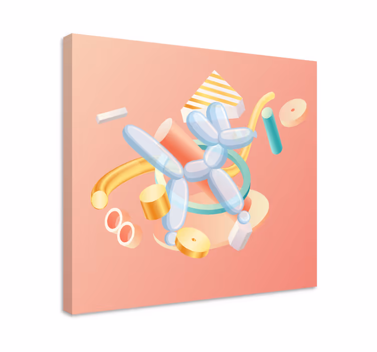 Cuadro perro Perro globo - TenVinilo