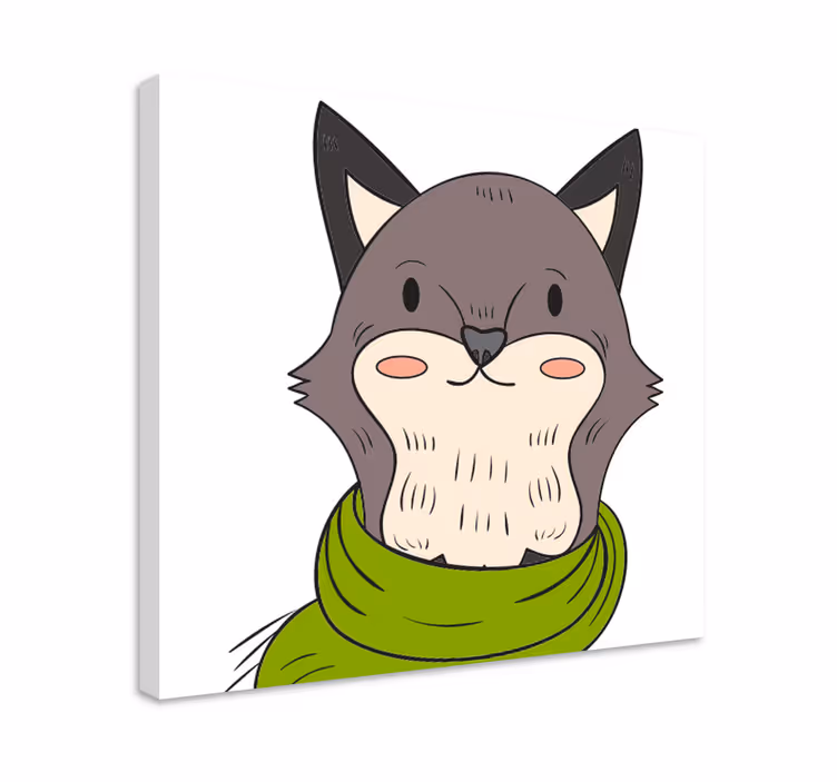 Cuadro animales personaje animal amigable - TenVinilo