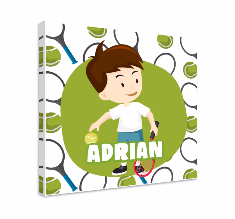 Cuadro infantil pelota de tenis personalizada - TenVinilo