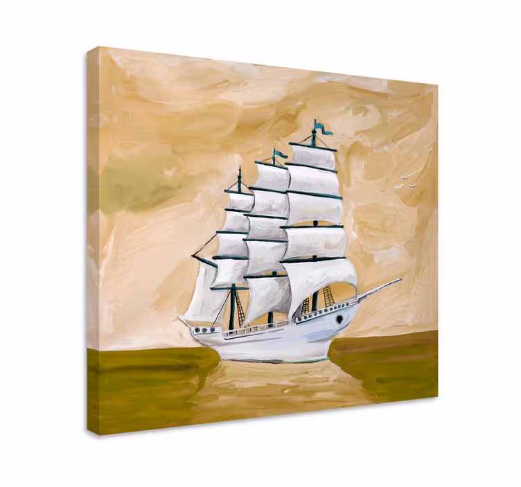 Cuadro marinero Barco pintado - TenVinilo