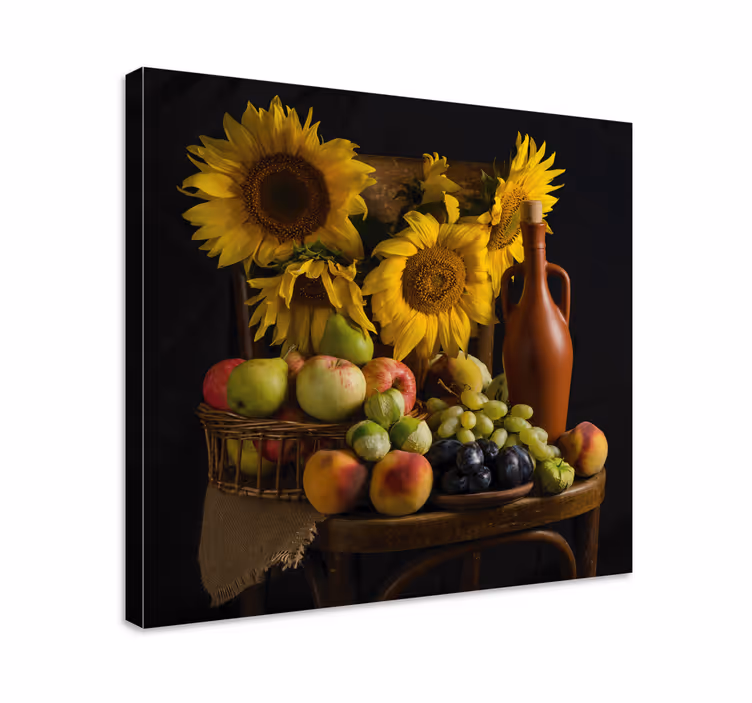 Cuadro bodegones Dorado y morado - TenVinilo