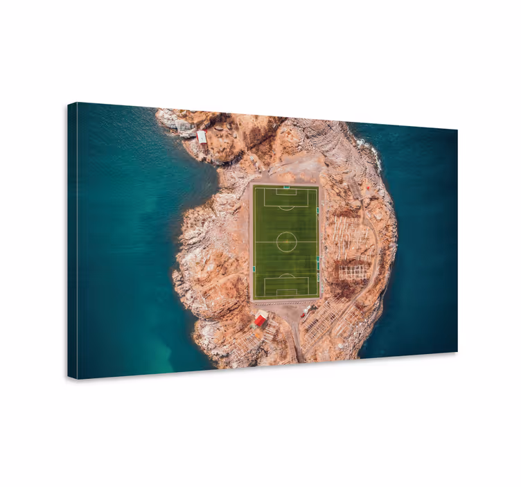 Cuadro deporte campo de fútbol en vista aérea - TenVinilo