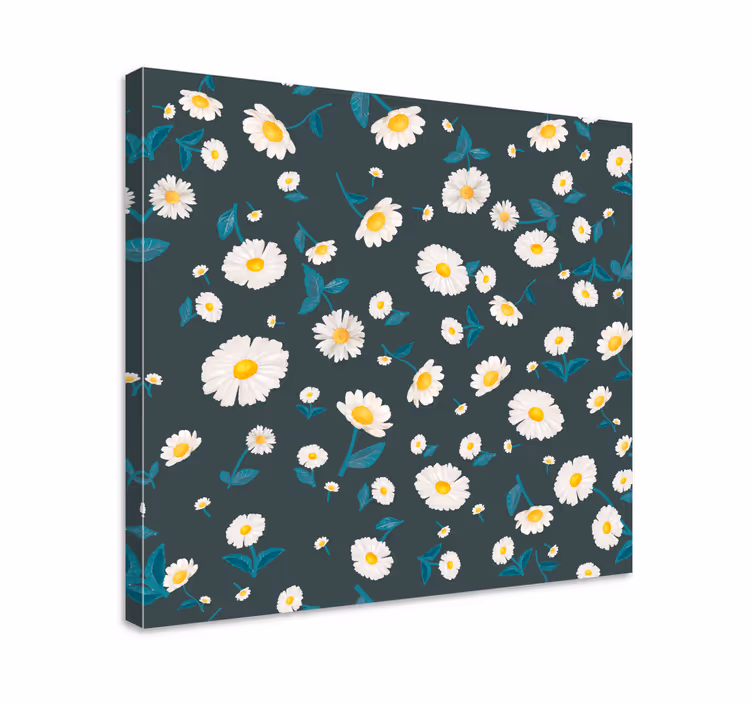 Cuadro de flores Patrón de flor de margarita - TenVinilo