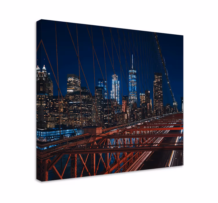 Cuadro ciudades vista del puente de brooklyn - TenVinilo