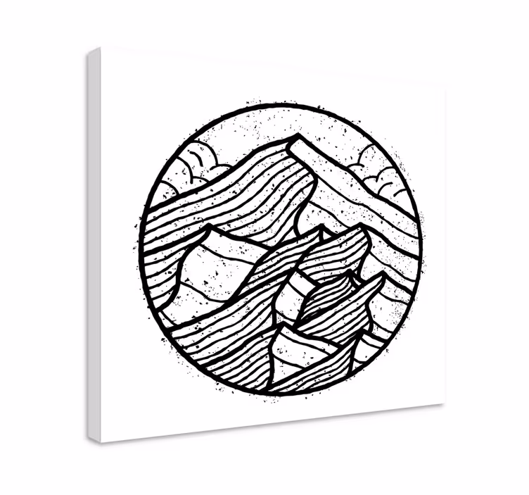 Cuadro nórdico Naturaleza en un circulo - TenVinilo