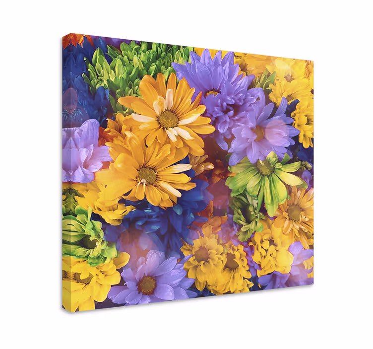 Cuadro de flores Pétalos de colores - TenVinilo