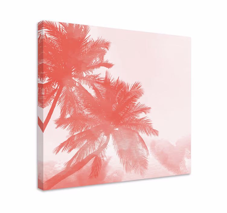 Cuadro de flores silueta de palmera - TenVinilo