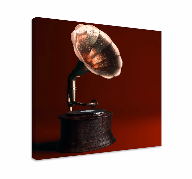 Cuadro retro vintage gramófono clásico - TenVinilo