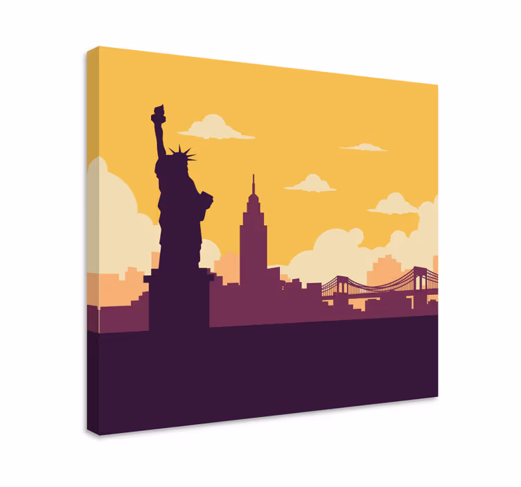 Cuadro ciudades estatua de la libertad - TenVinilo