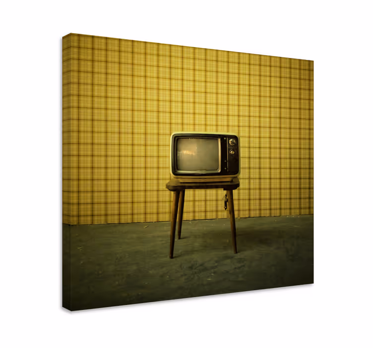 Cuadro retro vintage soporte de televisión retro - TenVinilo