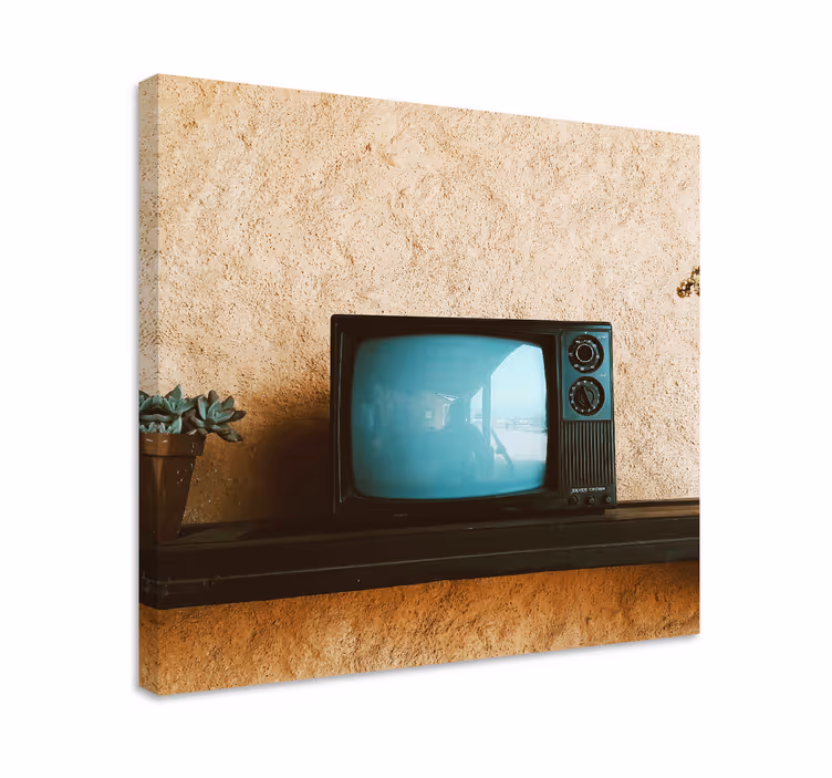 Cuadro para salón Tv antigua original - TenVinilo