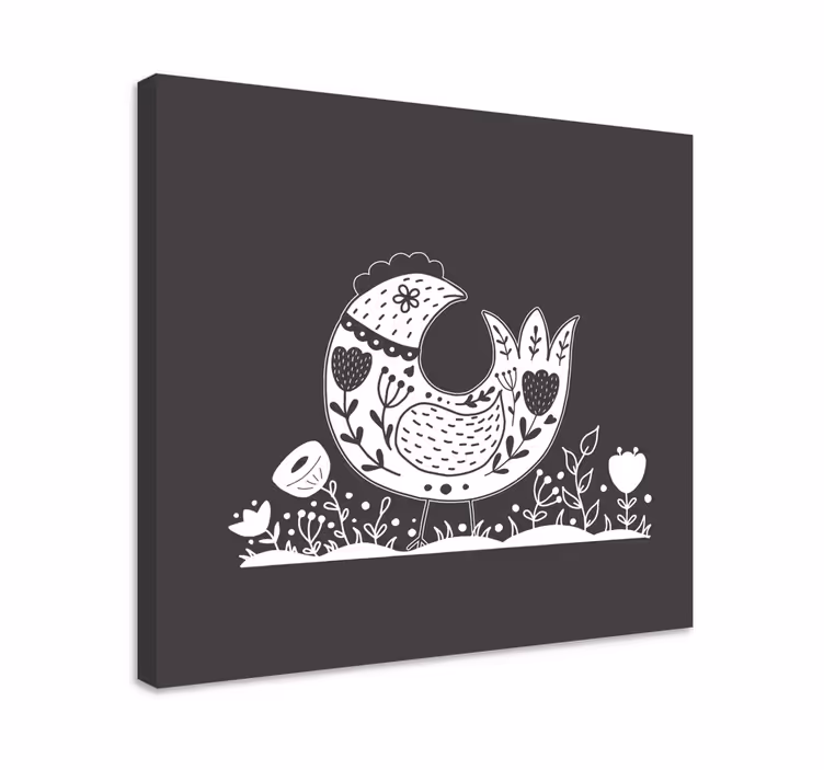 Cuadro de flores Pollos orgullosos con esmalte - TenVinilo