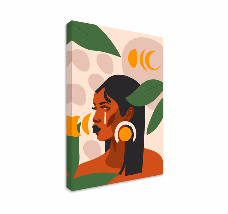 Cuadro para dormitorio Hermosa mujer étnica - TenVinilo
