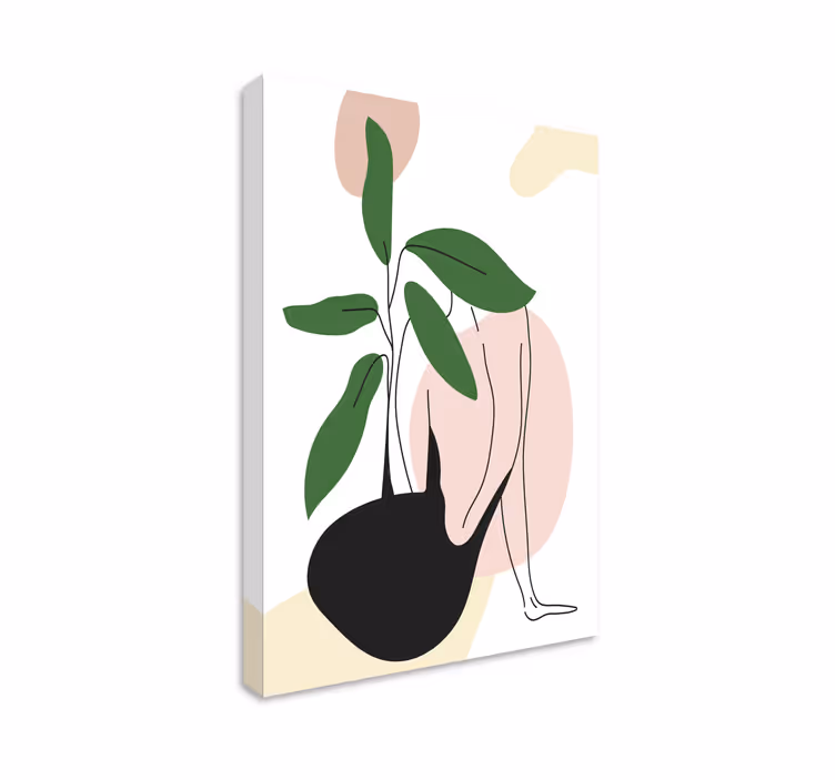 Cuadro para dormitorio Mujer elegante estilo de arte de línea - TenVinilo