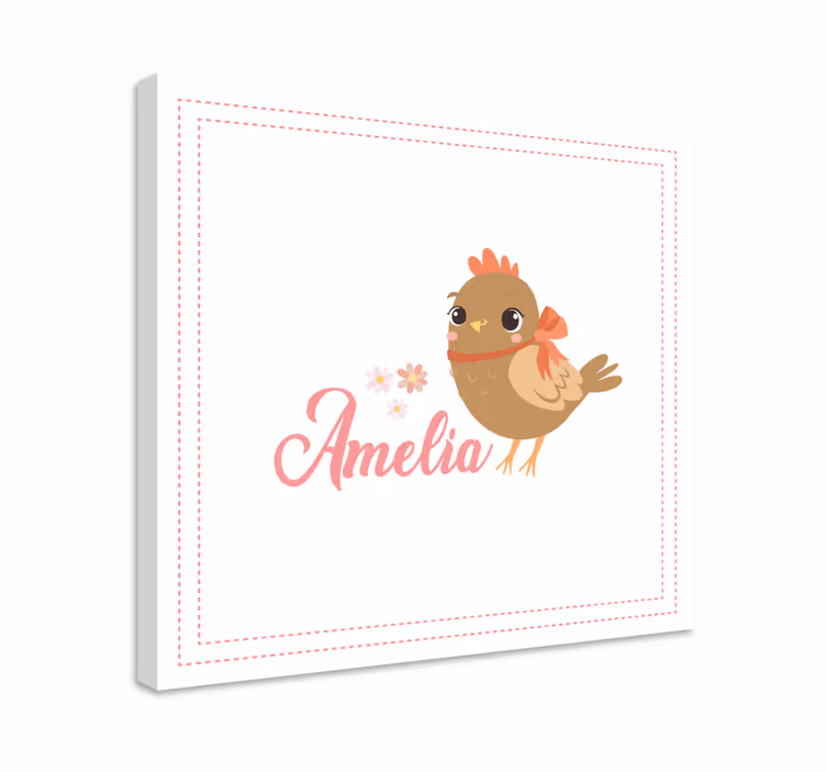 Cuadro animales personaje de pájaro adorable - TenVinilo