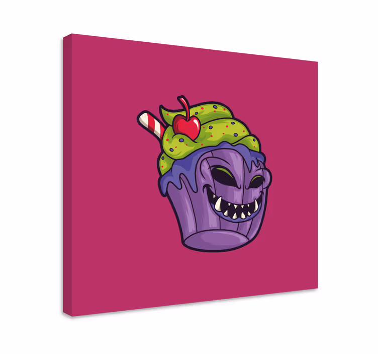 Cuadro moderno Dibujos animados de cupcake zombie - TenVinilo