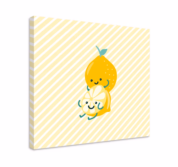 Cuadro bodegones limones adorables - TenVinilo
